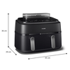 Airfryer,Series 5000,dual,fekete
