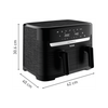 Tefal EY901N10 Dual Easy Fry Forrólevegős fritőz, fekete