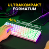 The G-Lab HYDROGEN Gaming billentyűzet, fehér (KEYZ-HYDROGEN-W/HU)