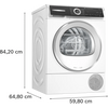 Bosch WQH246D3BY Serie 6 Hőszivattyús szárítógép
