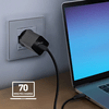 SBS Mini adapter GaN 45W PD fekete