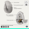 Logitech Lift vertikális egér, homokszín (910-007771)