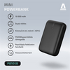 Avax PB105B Mini USB-C Powerbank, 20 W,10000 mAh Avax PB105B Mini USB-C Powerbank, 20 W,10000 mAh