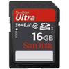 SANDISK SDHC ULTRA KÁRTYA 16GB, 30MB/S, CL 10 (HAMA 114805)