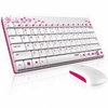 Rapoo 8000 billentyűzet + egér szett, fehér-pink Rapoo 8000 billentyűzet + egér szett, fehér-pink