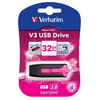 VERBATIM 49183 32 GB V3 fekete-ciklámen pendrive (UV32GSC) VERBATIM 49183 32 GB V3 fekete-ciklámen pendrive (UV32GSC)