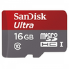 SanDisk micro SDHC Ultra Android kártya 16GB + Adapter, Class 10, UHS-I, 80MB/sec. (SDSQUNS-016G-GN3MA)