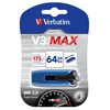 VERBATIM UV64GSM Pendrive, 64GB, USB 3.0, V3 MAX, kék-fekete VERBATIM UV64GSM Pendrive, 64GB, USB 3.0, V3 MAX, kék-fekete