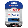VERBATIM UV64GSM Pendrive, 64GB, USB 3.0, V3 MAX, kék-fekete