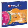 VERBATIM DVDV-16V5S DVD-R lemez, színes felület VERBATIM DVDV-16V5S DVD-R lemez, színes felület