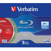 VERBATIM BRV-6V5L BD-R BluRay lemez, színes felület VERBATIM BRV-6V5L BD-R BluRay lemez, színes felület