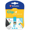 VERBATIM UV8GCK Pendrive ( Clip-it, karibikék) VERBATIM UV8GCK Pendrive ( Clip-it, karibikék)
