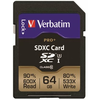 VERBATIM MVS64GPP Memóriakártya, SDXC, 64GB, Class 10 UHS-I