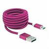 Sbox MICRO USB 1P 1m-es kábel, pink