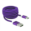 Sbox MICRO USB 1U 1m-es kábel, lila