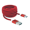 Sbox MICRO USB 1R 1 m-es kábel, piros