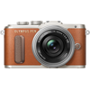 Olympus PEN E-PL8 Fényképezőgép, Barna + 14-42 mm objektív, Ezüst