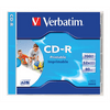 Verbatim CD-R lemez, nyomtatható, matt, ID, AZO, 700MB, 52x, normál tok (CDV7052N) Verbatim CD-R lemez, nyomtatható, matt, ID, AZO, 700MB, 52x, normál tok (CDV7052N)