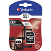 VERBATIM Micro SDHC, 8GB, Class 10, adaterrel (44081)