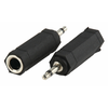 Mono-Audio Adapter 3.5 mm-es Dugasz - 6.35 mm-es Aljzat Fekete (VAL AC-004)