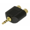 Sztereó Audio Adapter 3.5 mm-es Dugasz - 2x RCA Aljzat Fekete (VAL AC-010GOLD) Sztereó Audio Adapter 3.5 mm-es Dugasz - 2x RCA Aljzat Fekete (VAL AC-010GOLD)