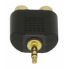 Sztereó Audio Adapter 3.5 mm-es Dugasz - 2x RCA Aljzat Fekete (VAL AC-010GOLD) Sztereó Audio Adapter 3.5 mm-es Dugasz - 2x RCA Aljzat Fekete (VAL AC-010GOLD)