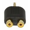 Sztereó Audio Adapter 3.5 mm-es Dugasz - 2x RCA Aljzat Fekete (VAL AC-010GOLD) Sztereó Audio Adapter 3.5 mm-es Dugasz - 2x RCA Aljzat Fekete (VAL AC-010GOLD)