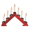 HOME Gyertyapiramis, piros, 7 gyertyaláng izzó, 230V (KAD 07/RD)
