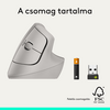 Logitech Lift vertikális egér, homokszín (910-007771)