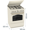Gorenje GKS6C71CLI Classico Kombinált tűzhely Gorenje GKS6C71CLI Classico Kombinált tűzhely