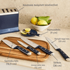 Tefal K297S644 EverSharp séfkéskészlet és késtömb, élezővel