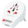 SKROSS WORLD TO EU csatlakozó átalakító, beépített USB töltővel (SKR WORLDTOEUUSB)