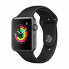 Apple Watch Series 3 Okosóra 42mm, Asztroszürke alumíniumház, fekete sportszíj