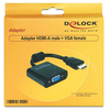 Delock 65512 HDMI-A (25 tűs) – VGA (15 tűs) adapter