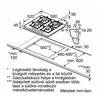 Bosch PPP6A6B90 Beépíthető gáz főzőlap Bosch PPP6A6B90 Beépíthető gáz főzőlap