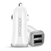 Joyroom C-M216CAR U 3.1A 2x USB Autós töltőfej + 1 m Lightning töltőkábel, Fehér Joyroom C-M216CAR U 3.1A 2x USB Autós töltőfej + 1 m Lightning töltőkábel, Fehér