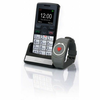 Maxcom Comfort MM715BB Kártyafüggetlen mobiltelefon + SOS karperec, Ezüst