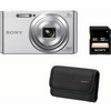 Sony W830 Ezüst Digitális fényképezőgép + 32GB Memóriakártya + tok