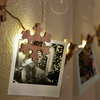 Hópihe alakú karácsonyi fa csipesz, melegfehér LED (58010B)