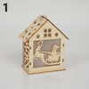 Karácsonyi LED dekor házikó - hidegfehér - fa - 3 féle 58033 Karácsonyi LED dekor házikó - hidegfehér - fa - 3 féle 58033