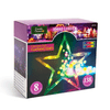 Karácsonyi LED fényfüzér - csillagok - multicolor - 6 nagy, 6 kicsi 58042A