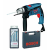 Bosch 0601217103 Ütvefúrógép + 4 részes fúrófej készlet + koffer