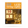 LED fényfüzér - 10 db melegfehér LED - 2 x AA 58043B