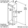 Bosch KIN86AFF0 Beépíthető alulfagyasztós kombinált hűtőszekrény Bosch KIN86AFF0 Beépíthető alulfagyasztós kombinált hűtőszekrény