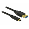 Delock 83870 SuperSpeed USB 10 GB/s (USB 3.1 Gen 2), A-típusú csatlakozódugó > USB-C csatlakozódugó, 1 m Delock 83870 SuperSpeed USB 10 GB/s (USB 3.1 Gen 2), A-típusú csatlakozódugó > USB-C csatlakozódugó, 1 m