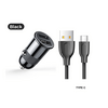 Joyroom C-A06 2xUSB Autós töltő USB-C kábellel, fekete Joyroom C-A06 2xUSB Autós töltő USB-C kábellel, fekete