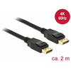 Delock 83806 Kábel DisplayPort 1.2 dugó - DisplayPort dugó 4K 2 m Delock 83806 Kábel DisplayPort 1.2 dugó - DisplayPort dugó 4K 2 m