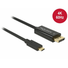 Delock 85256 Kábel USB Type-C™ - DisplayPort, 4K 60 Hz, 2 m, fekete Delock 85256 Kábel USB Type-C™ - DisplayPort, 4K 60 Hz, 2 m, fekete