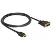 Delock 85652 HDMI - DVI 24+1 kétirányú kábel, 1 m