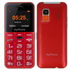 myPhone Halo Easy piros mobiltelefon
